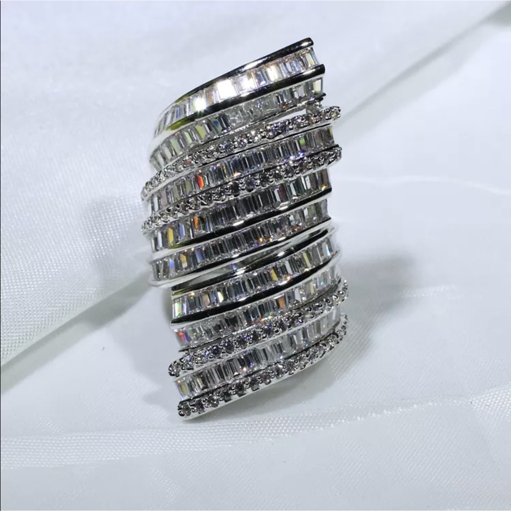 18K White Gold Filled CZ Ring